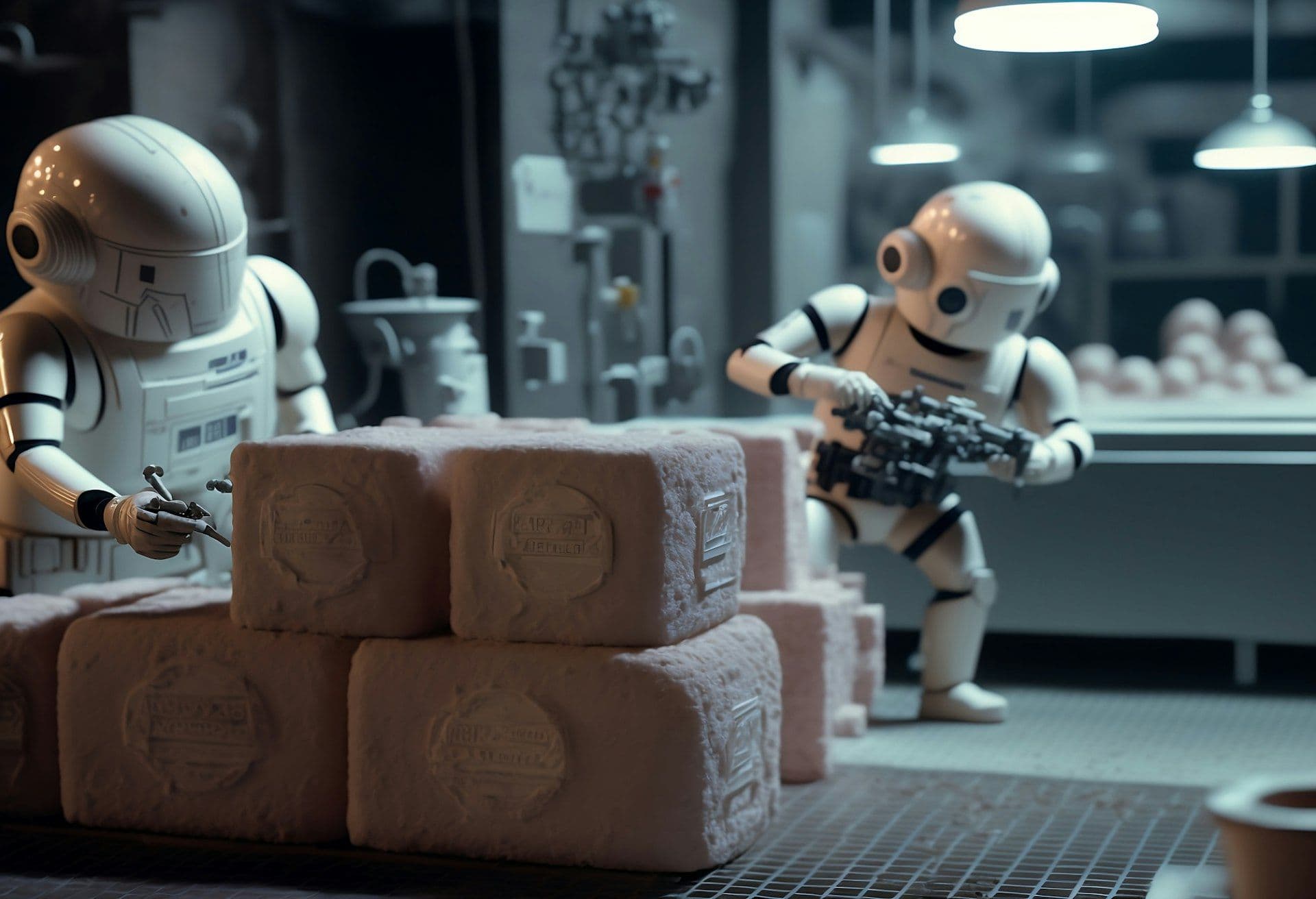 [syncsoft-auto][src:unsplash|id:1677756119517-756a188d2d94] Humanoid robots assembling modular blocks on an automated line, illustrating how the Model Context Protocol standardizes enterprise AI agent integration in 2026